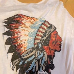 Cute baseball Indian tee 3/4 sleeves